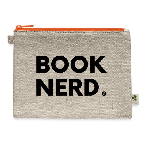 Book Nerd in Black - Hemp Carry All Pouch