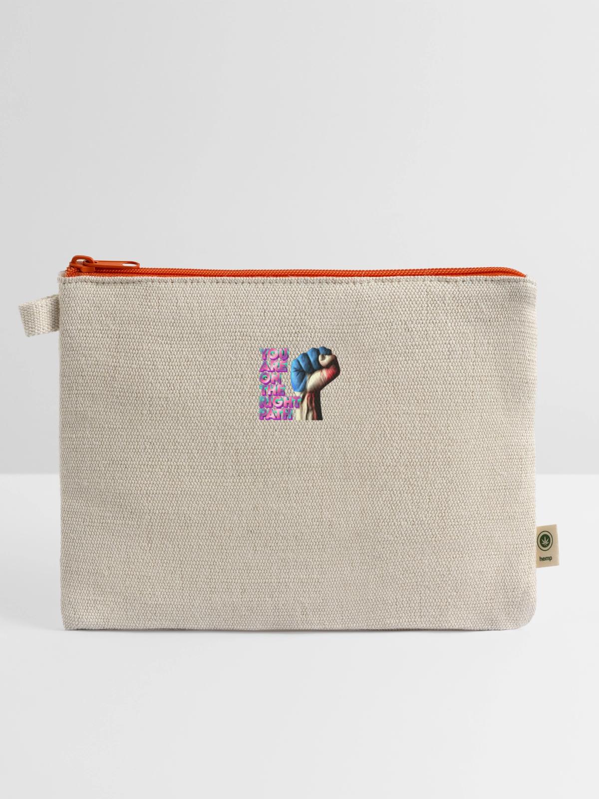 french resistance - Hemp Carry All Pouch - natural/orange - Front