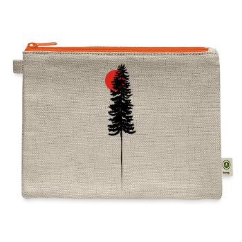 Pine Tree Sunset - Hemp Carry All Pouch - natural/orange - Front