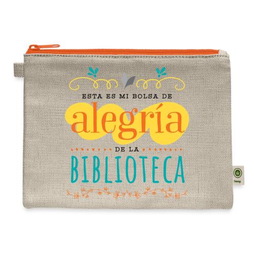 Alegría de la Biblioteca (color) - Hemp Carry All Pouch