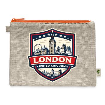 London Landmarks Shield - Hemp Carry All Pouch - natural/orange - Front