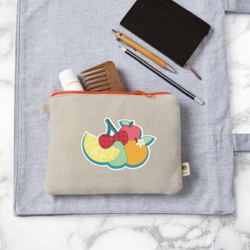 Playful Patterned Fruit Mix - Hemp Carry All Pouch