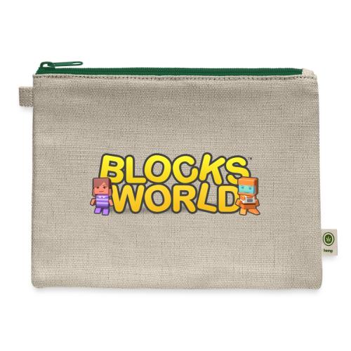 Blocksworld: Logo with Characters - Hemp Carry All Pouch