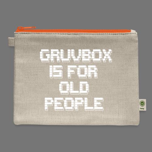 Gruvbox Old People ASCII - Hemp Carry All Pouch