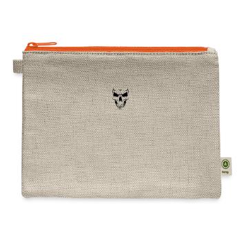 Evil face - Hemp Carry All Pouch - natural/orange - Front