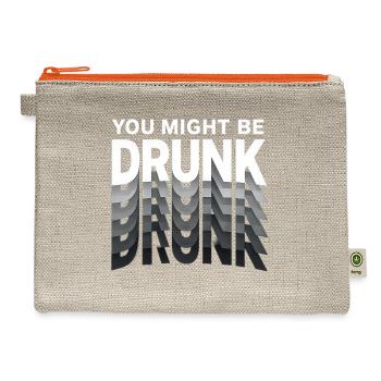 You Might Be Drunk Mirror Echoes - Hemp Carry All Pouch - natural/orange - Front