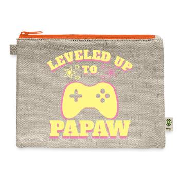 LEVELED UP TO PAPAW - Hemp Carry All Pouch - natural/orange - Front