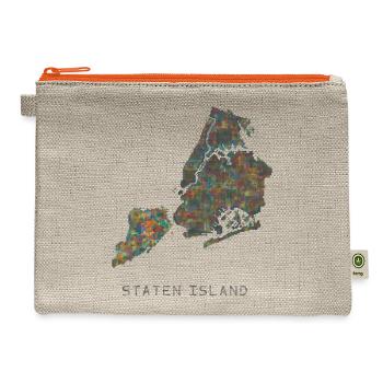 staten island ny - Hemp Carry All Pouch - natural/orange - Front