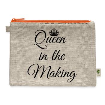 Queen In The Making - Hemp Carry All Pouch - natural/orange - Front
