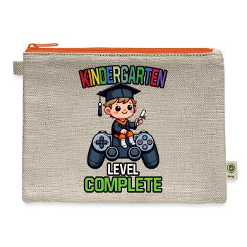 Kindergarten Level Complete - Hemp Carry All Pouch - natural/orange - Front