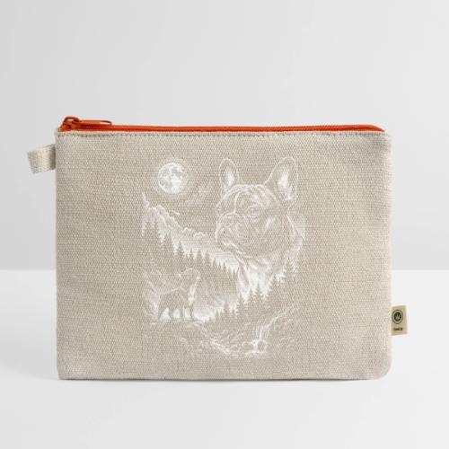 Vintage French Bulldog Moon Howling Tee - Hemp Carry All Pouch