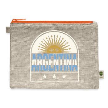 Argentina Suncrest Logo - Hemp Carry All Pouch - natural/orange - Front