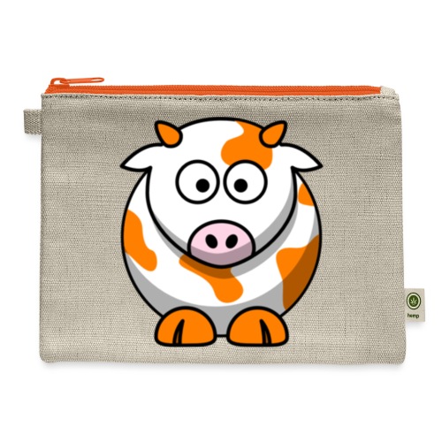 Orange Cow - Hemp Carry All Pouch