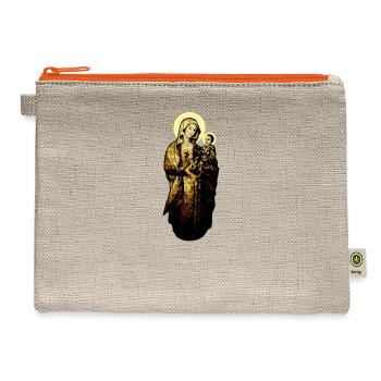 Our Virgin Mother (and Son) - Hemp Carry All Pouch - natural/orange - Front