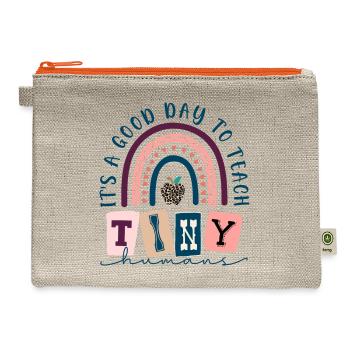 A Good Day - Hemp Carry All Pouch - natural/orange - Front