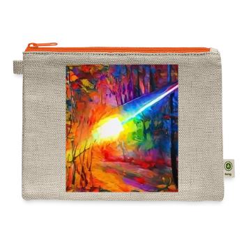 The light in the forest - Hemp Carry All Pouch - natural/orange - Front