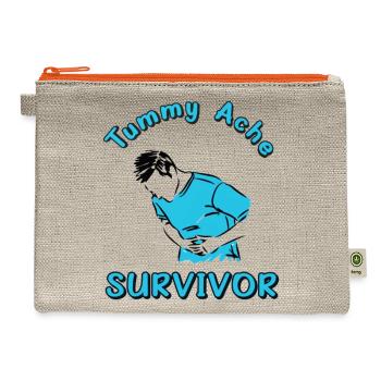Tummy ache survivor - Hemp Carry All Pouch - natural/orange - Front