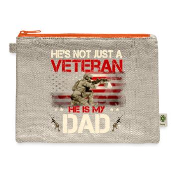 Dad Veteran Pride - Hemp Carry All Pouch - natural/orange - Front