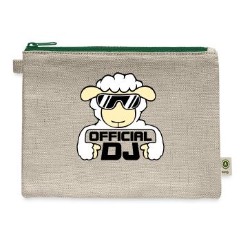 Sheep Official Dj Sunglasses Party Lamb Music Cool - Hemp Carry All Pouch - natural/green - Front