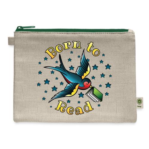 Born to Read Tattoo - Hemp Carry All Pouch