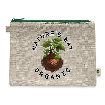 Nature's Way, Organic - An Organic Garden Design - Hemp Carry All Pouch - natural/green - Front