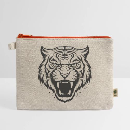 Wild Tiger Fashion, the fury of the feline tiger. - Hemp Carry All Pouch
