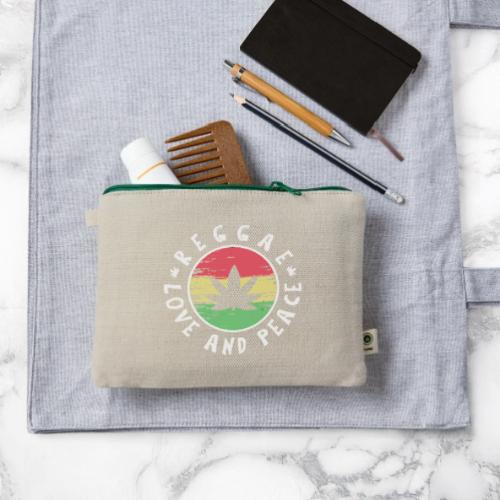 Reggae love and peace circular logo, iconic theme - Trousse