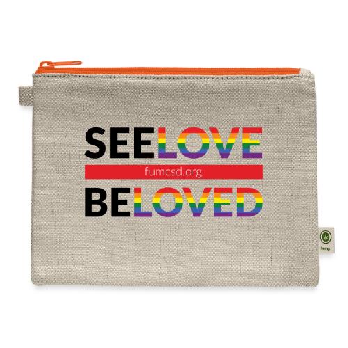 See Love, Be Loved at FUMCSD - Hemp Carry All Pouch