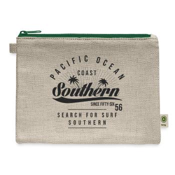 Pacific Ocean Coast Southern Since Fifty Six 56 - Hemp Carry All Pouch - natural/green - Front