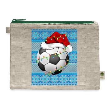 Football Christmas Lights - Hemp Carry All Pouch - natural/green - Front