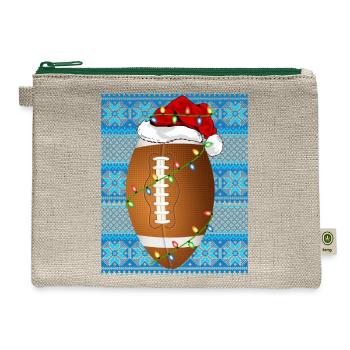 Rugby Christmas Lights - Hemp Carry All Pouch - natural/green - Front