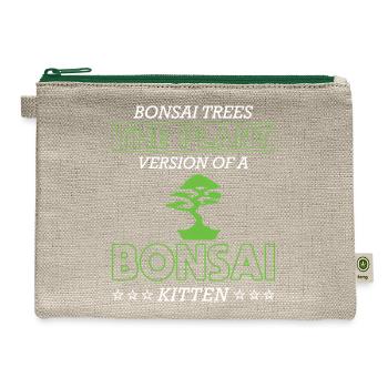 Bonsai Tree - Hemp Carry All Pouch - natural/green - Front