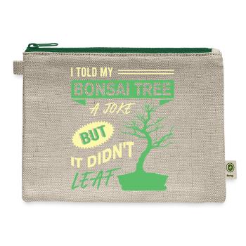 Bonsai Tree - Hemp Carry All Pouch - natural/green - Front