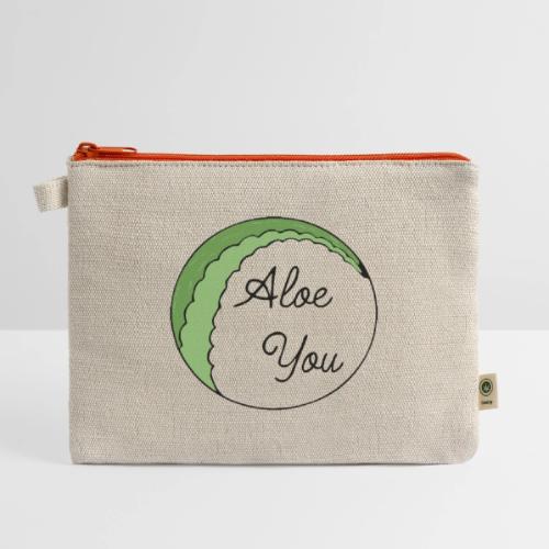Aloe you, I love you - Hemp Carry All Pouch