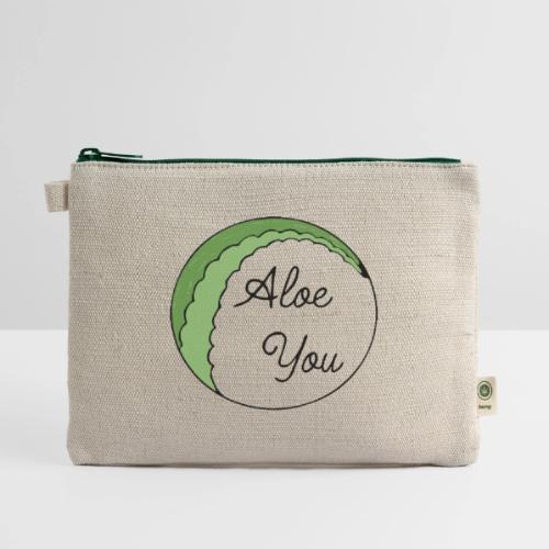 Aloe you, I love you - Hemp Carry All Pouch