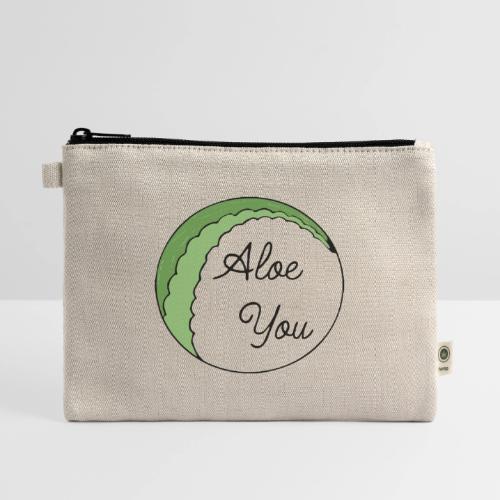 Aloe you, I love you - Hemp Carry All Pouch