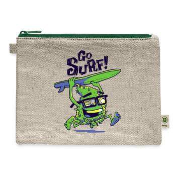 go surf - Hemp Carry All Pouch - natural/green - Front