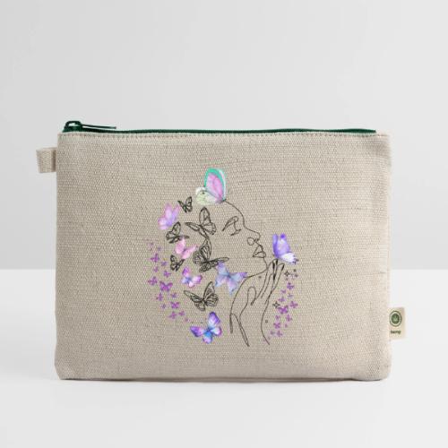 Dreamy Butterfly Goddess - Fairytale Design - Hemp Carry All Pouch