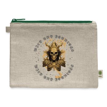 wild and fearless - Hemp Carry All Pouch - natural/green - Front