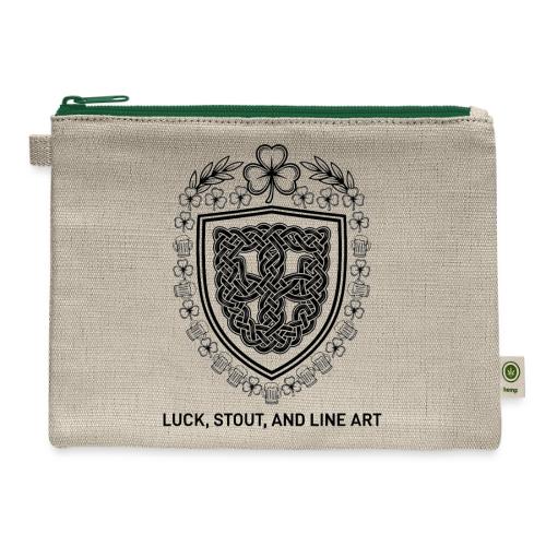 Celtic Knot T-Shirt, Symmetrical Shield - Hemp Carry All Pouch