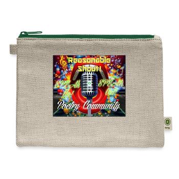 Reasonable Shout! Poetry Community Products - Hemp Carry All Pouch - natural/green - Front