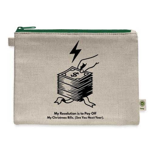 Christmas Bills T-Shirt - Hemp Carry All Pouch