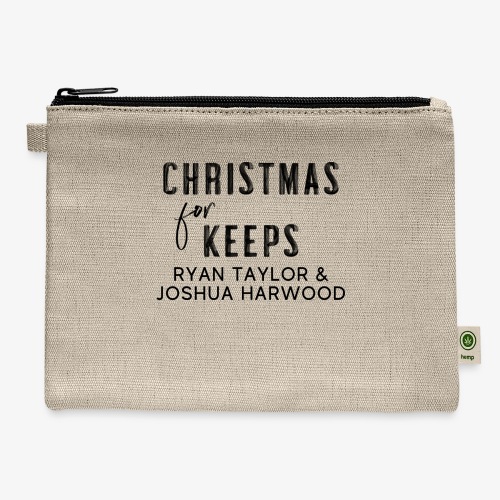 Christmas for Keeps Title Block - Black Font - Hemp Carry All Pouch