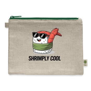 Shrimply Cool - Hemp Carry All Pouch - natural/green - Front