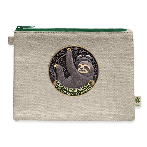 Sloth Home Watcher T Shirt - Hemp Carry All Pouch
