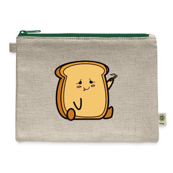 baked bread - Hemp Carry All Pouch - natural/green - Front