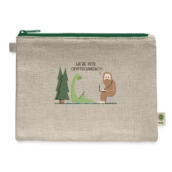 Cryptid Crypto Chats - Hemp Carry All Pouch - natural/green - Front