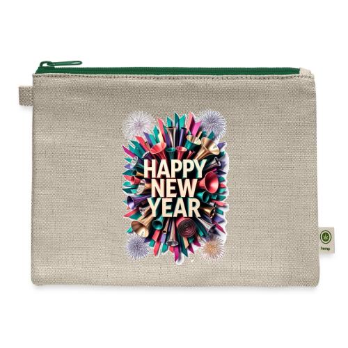 New Year's Party Horn T-Shirt - Hemp Carry All Pouch