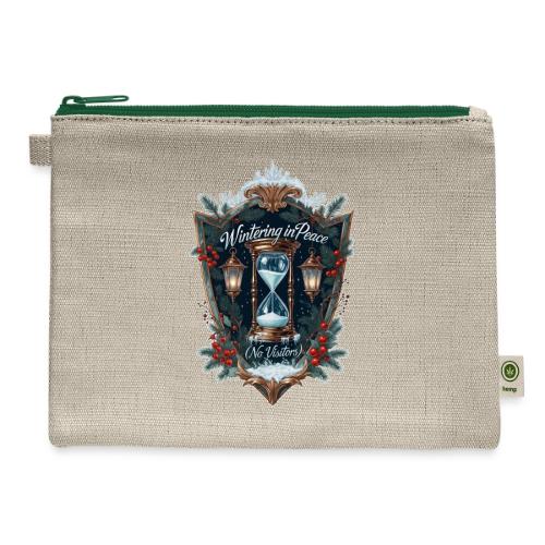 Wintering in Peace (No Visitors) T-Shirt - Hemp Carry All Pouch