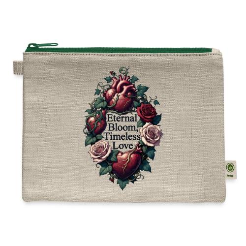 Eternal Bloom Timeless Love Entwined Hearts T-Shir - Hemp Carry All Pouch